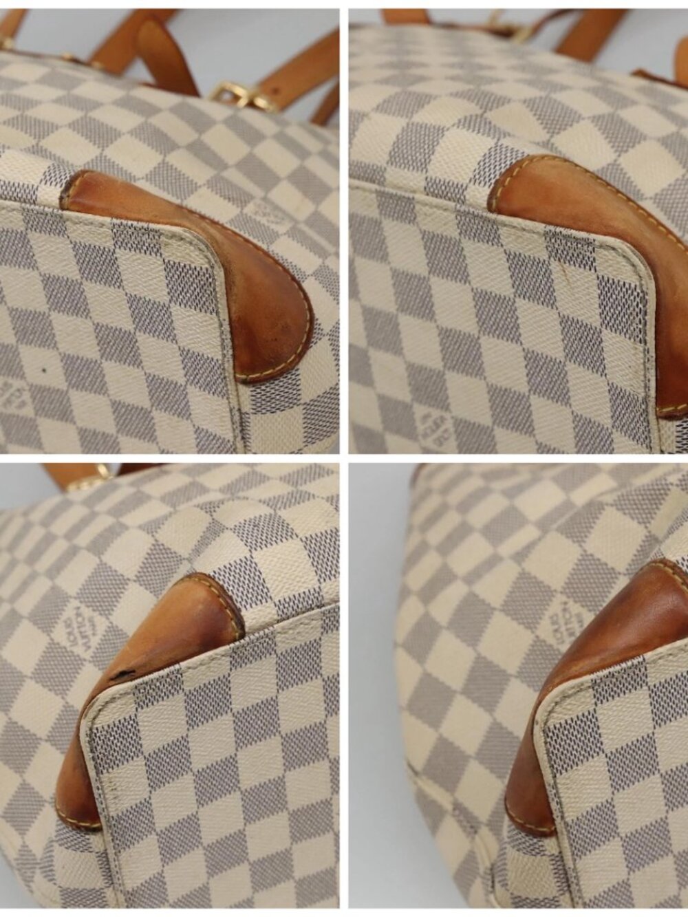 LOUIS VUITTON Damier Azur Hampstead MM Tote Bag N51206 LV Auth ep8433 - Picture 14 of 16